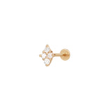 Single Diamond Piercing Earring