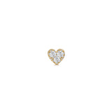 Diamond Heart Single Piercing Earring