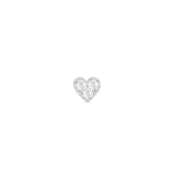 Diamond Heart Single Piercing Earring