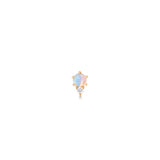 Single Opal And Diamond Piercing Earring