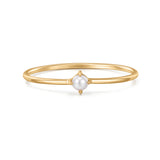White Pearl Stacker Ring