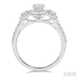 Past Present & Future Semi-Mount Diamond Engagement Ring