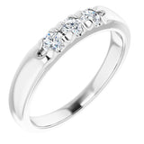 Three-Stone French-Set Anniversary Band