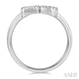 X' And 'O' Shape Petite Diamond Fashion Ring