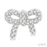 Bow Shape Petite Diamond Fashion Earrings