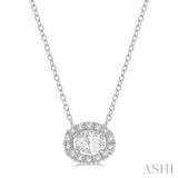 Oval Shape Diamond Pendant