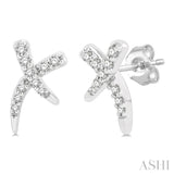 'X' Petite Diamond Fashion Earrings